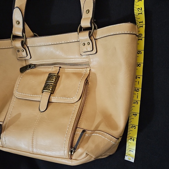 Born Concept Light Tan Faux Leather Tote Bag - Picture 12 of 12
